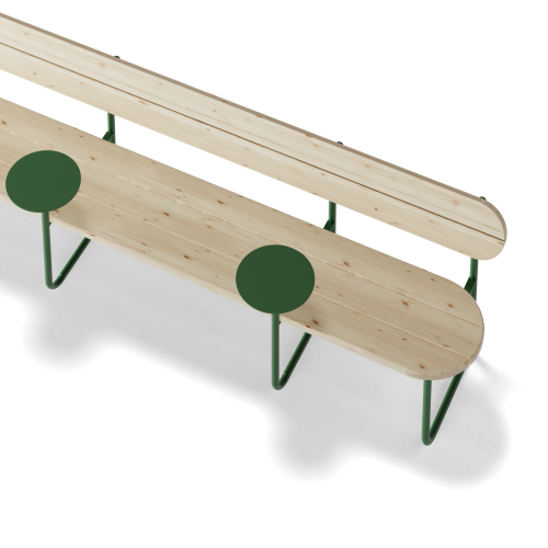 pitkä penkki puistoon